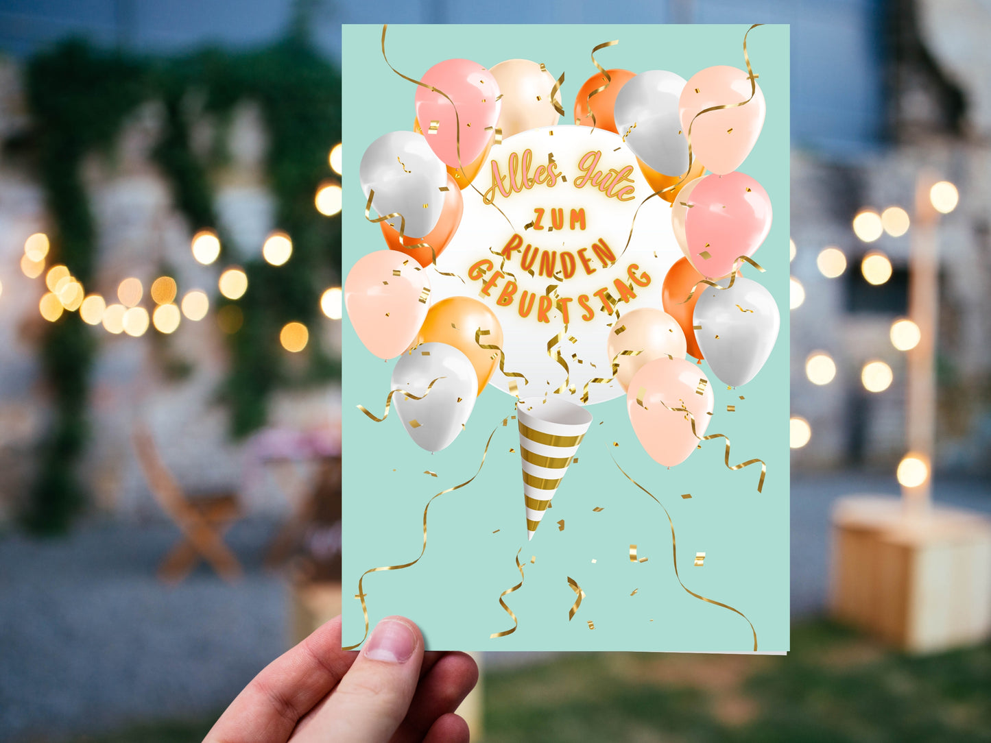 Decade Milestone Birthday "Geburtstag" Greeting Card