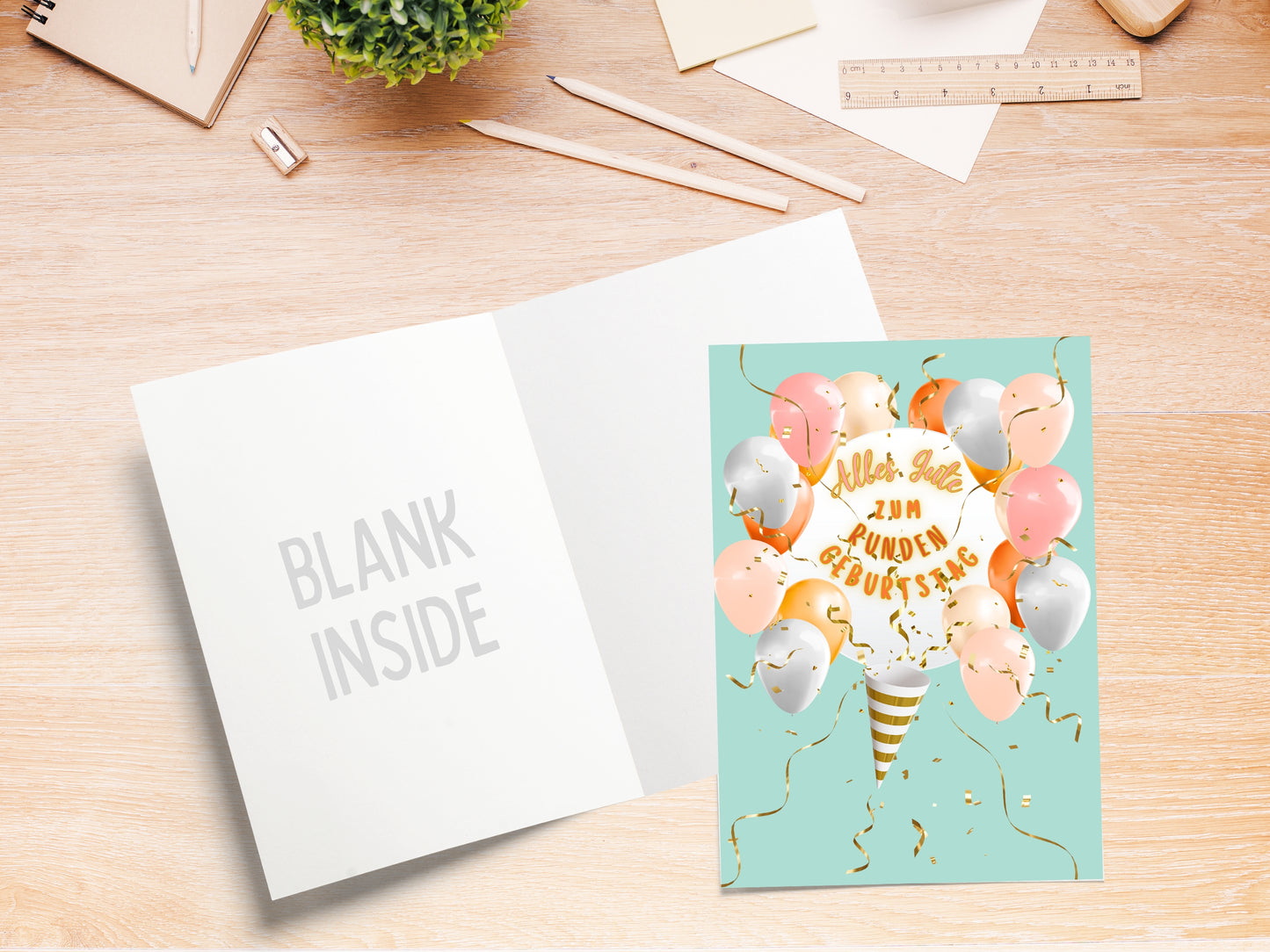 Decade Milestone Birthday "Geburtstag" Greeting Card