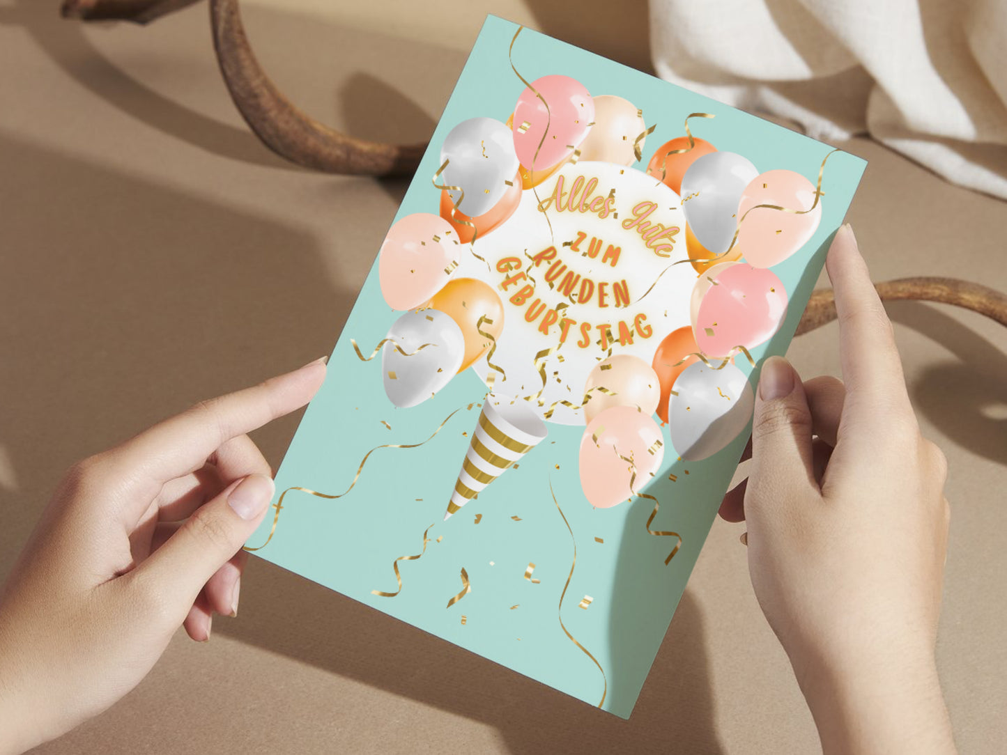 Decade Milestone Birthday "Geburtstag" Greeting Card
