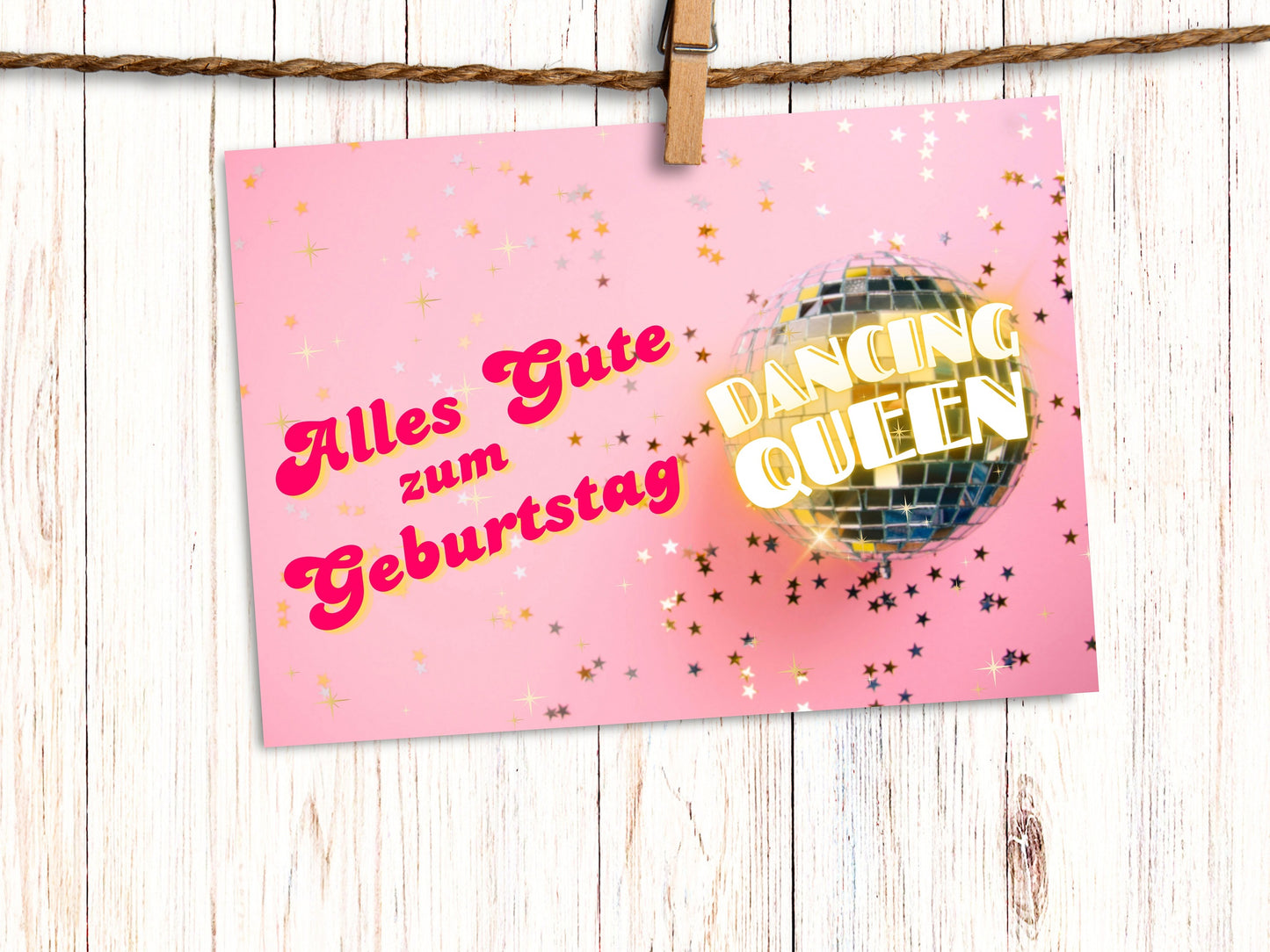 Dancing Queen funny German birthday card