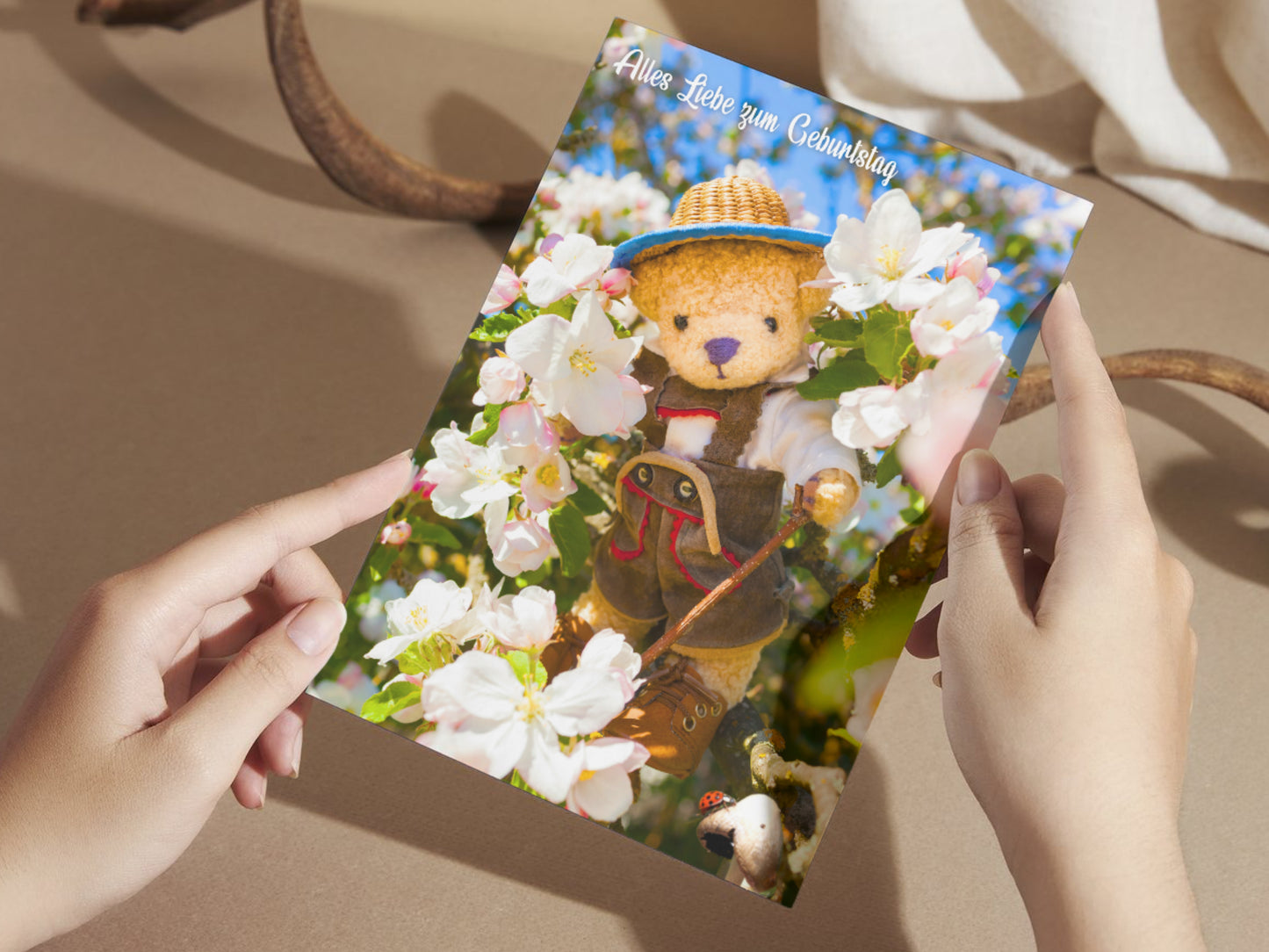 Teddy Bear with Lederhosen German Birthday "Geburtstag" Greeting Card