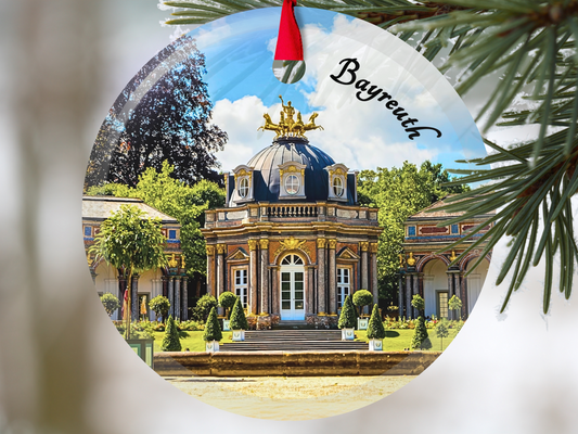Bayreuth Germany glass ornament with gift box