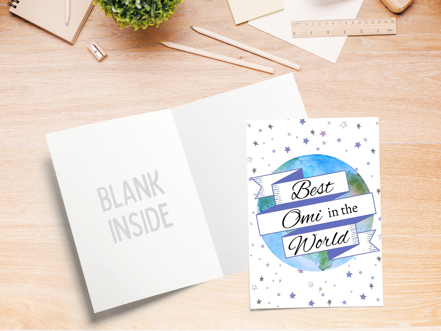 "Best Omi in the World" German greeting card for Grandma