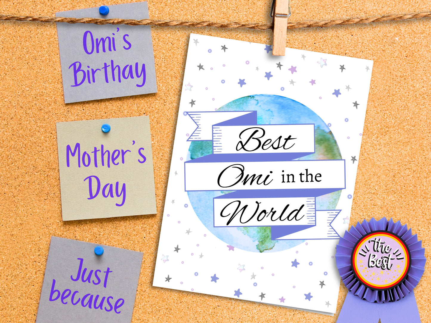 "Best Omi in the World" German greeting card for Grandma
