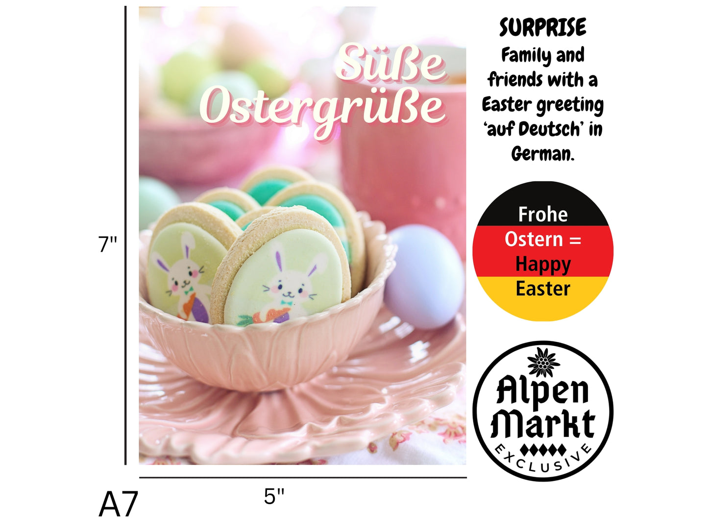 Sweet German Easter card "Süße Ostergrüße"