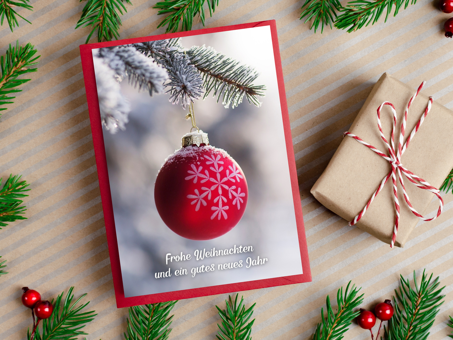 German Christmas Card - Frohe Weihnachten und ein Gutes Neues Jahr