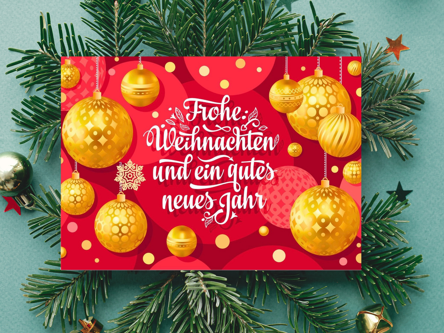 German Christmas Card - Frohe Weihnachten und ein Gutes Neues Jahr