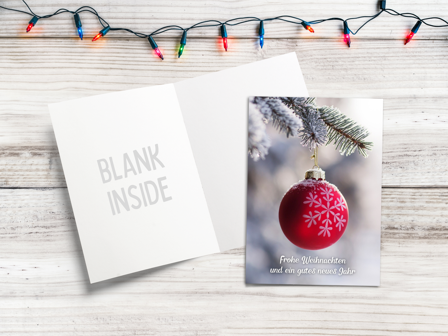 German Christmas Card - Frohe Weihnachten und ein Gutes Neues Jahr