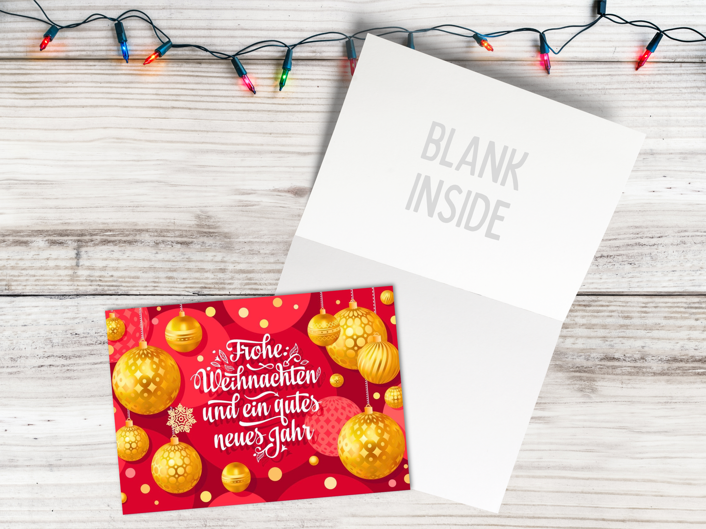 German Christmas Card - Frohe Weihnachten und ein Gutes Neues Jahr