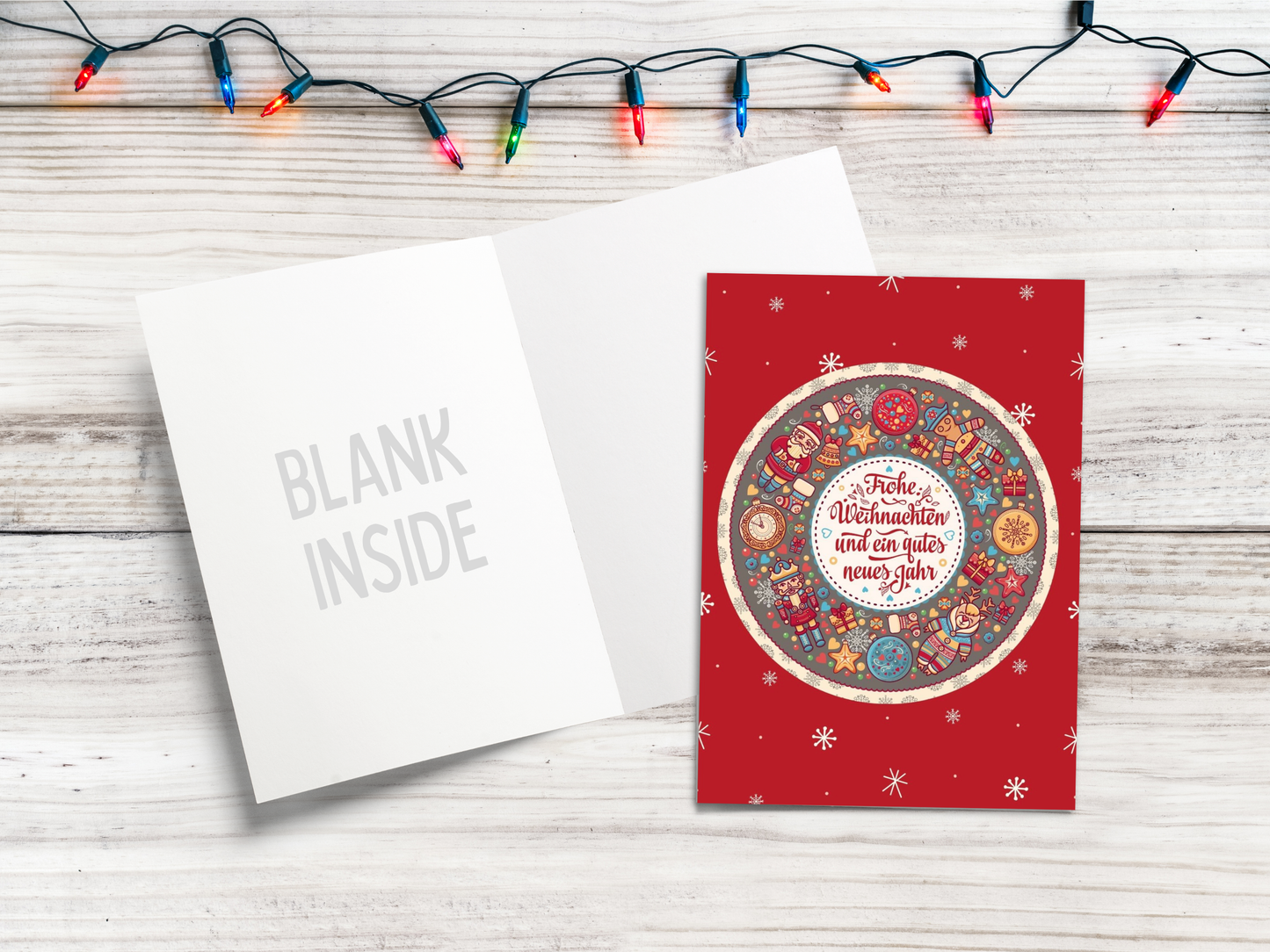 German Christmas Card - Frohe Weihnachten und ein Gutes Neues Jahr