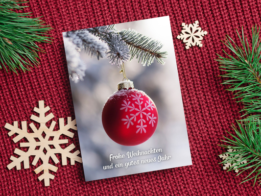 German Christmas Card - Frohe Weihnachten und ein Gutes Neues Jahr
