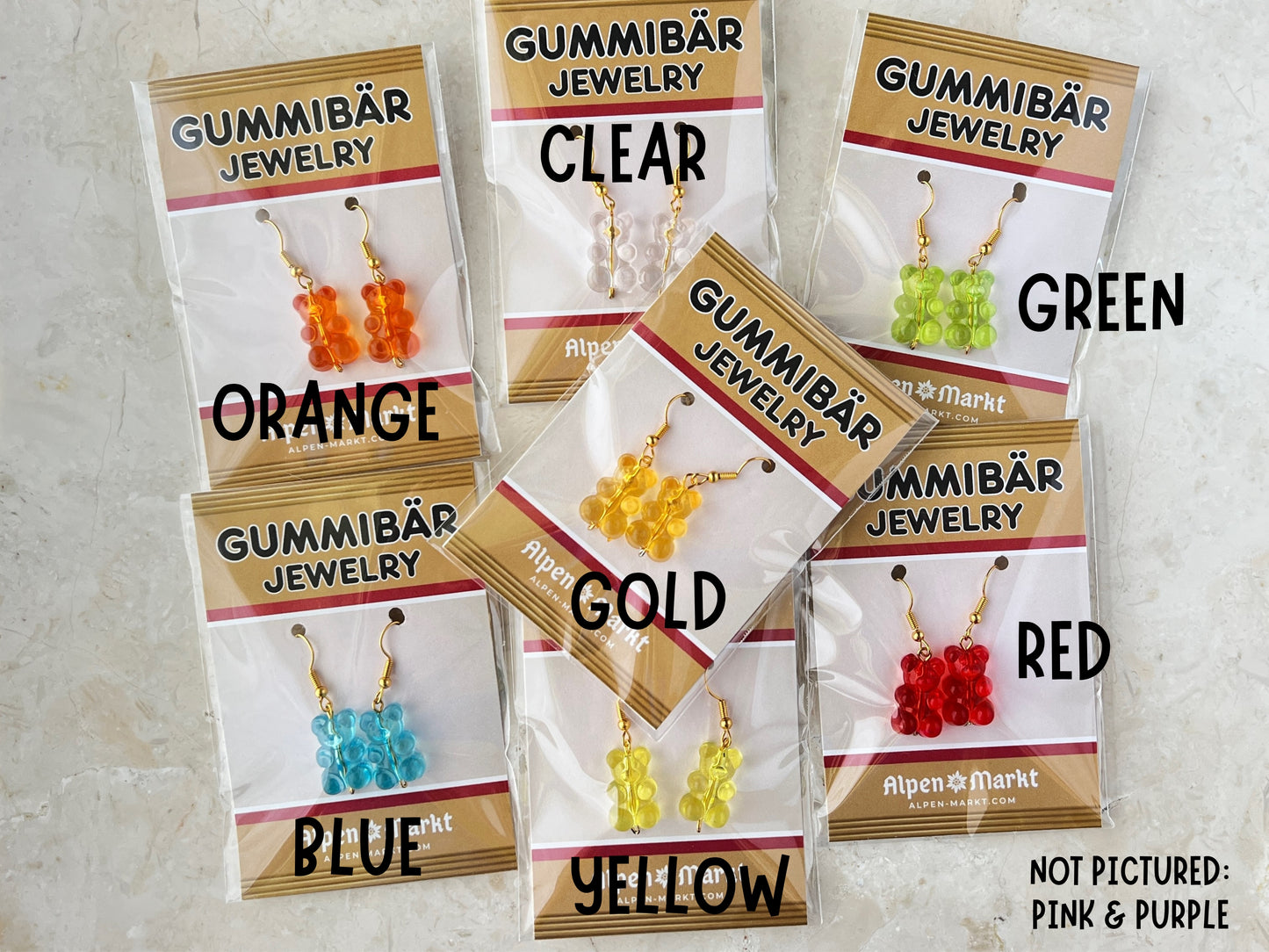 Gummy Bear Earrings in cute package