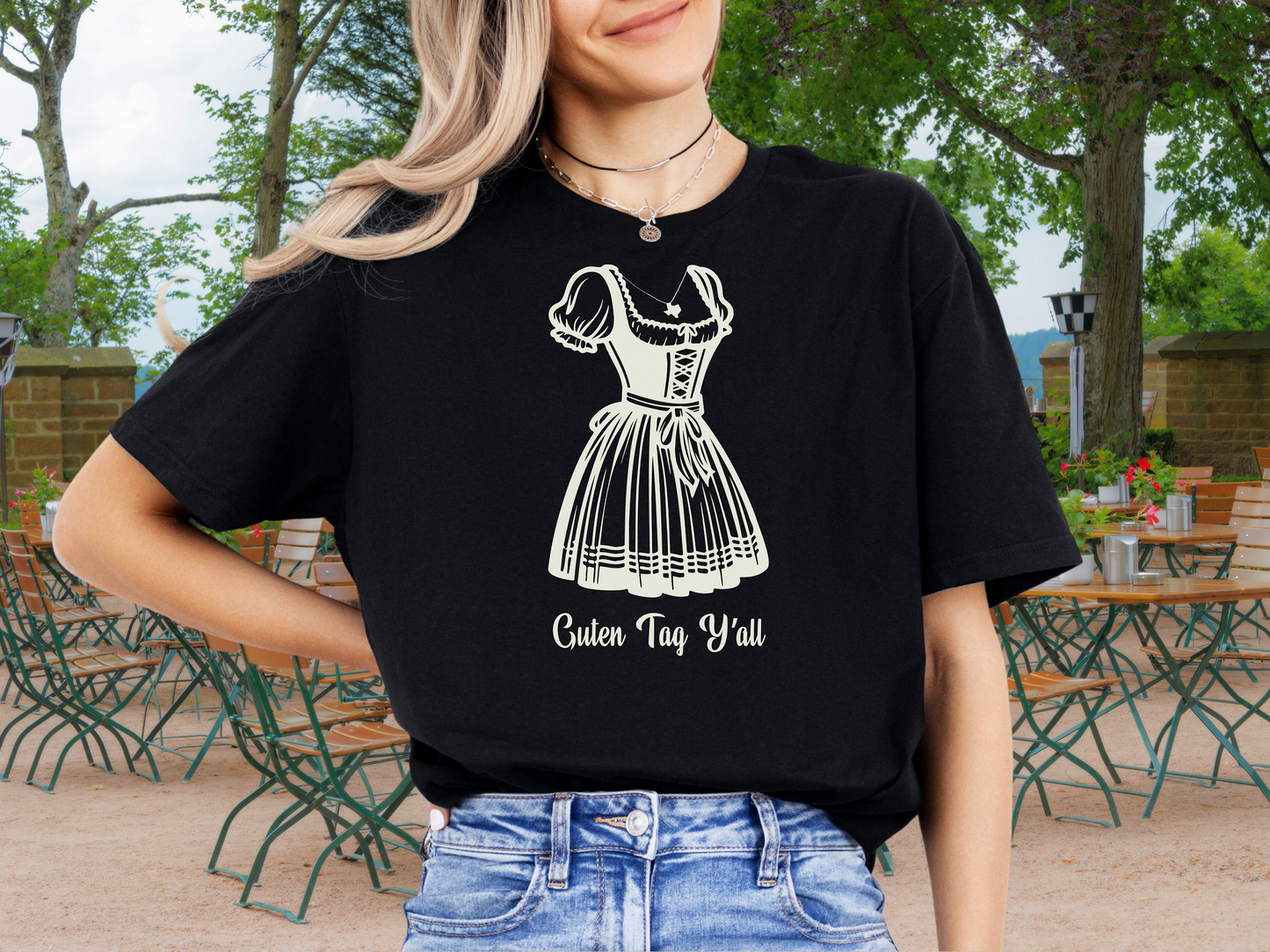 Ladies cut t-shirt “Guten Tag Y'all” - Texas design