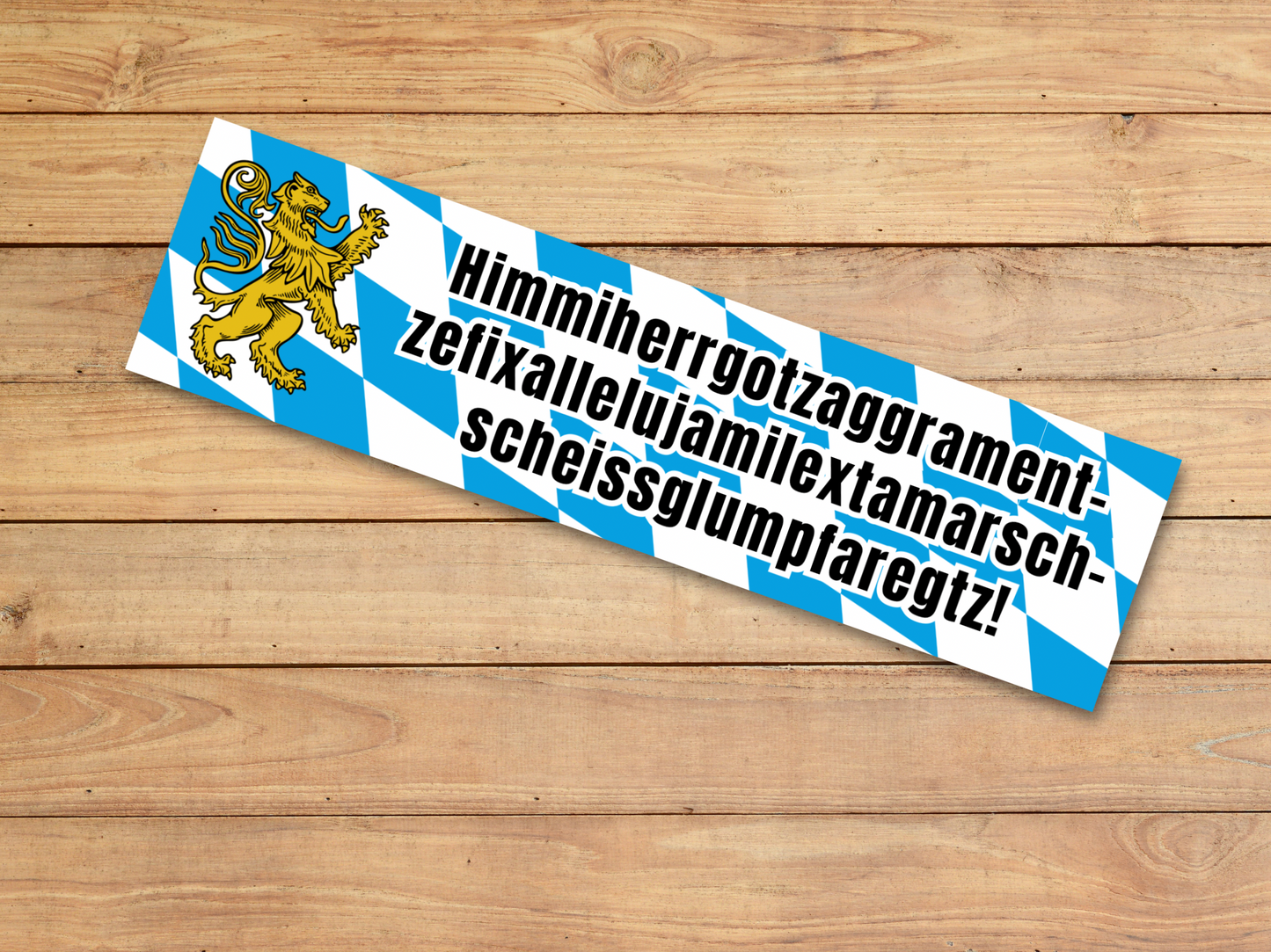 Funny German Bumper Sticker - "Himmi..." Long Bavarian Swear Word - Car or Laptop Decal