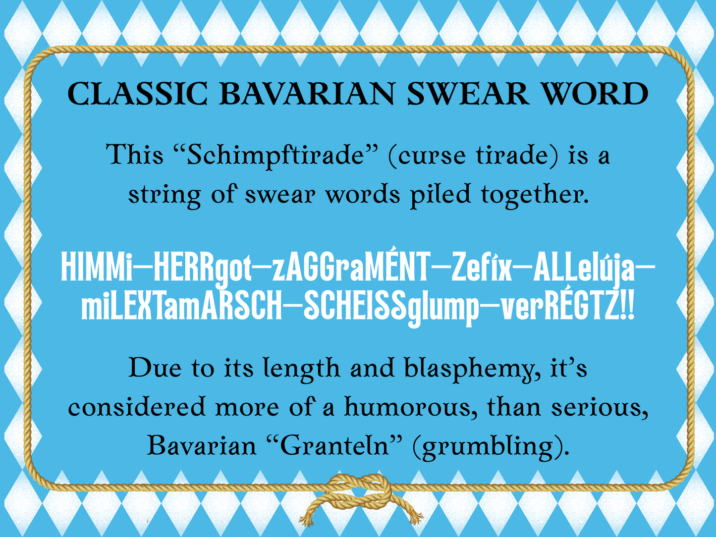 Funny German Bumper Sticker - "Himmi..." Long Bavarian Swear Word - Car or Laptop Decal