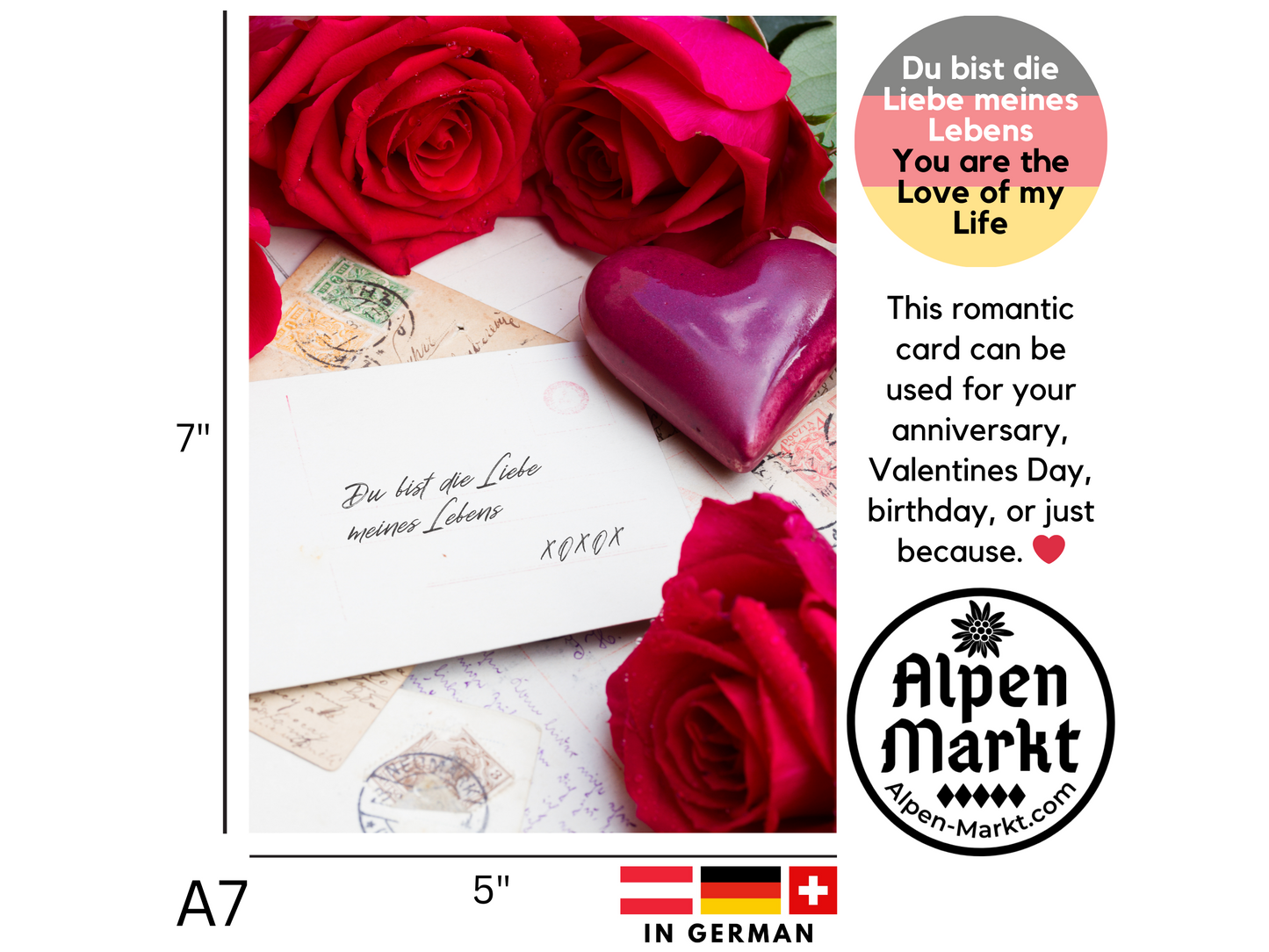 Love Letters German romantic card
