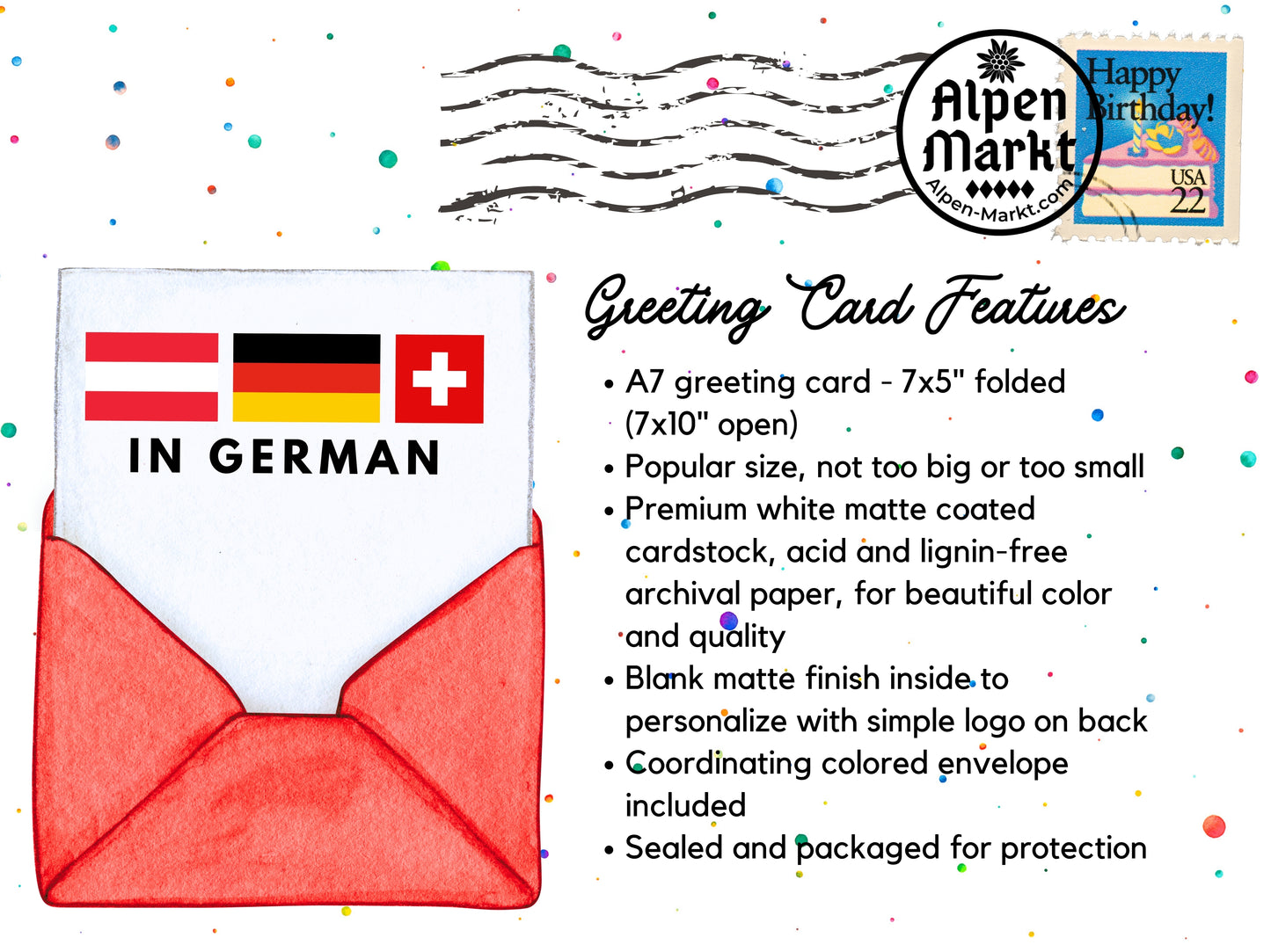 "Best Omi in the World" German greeting card for Grandma
