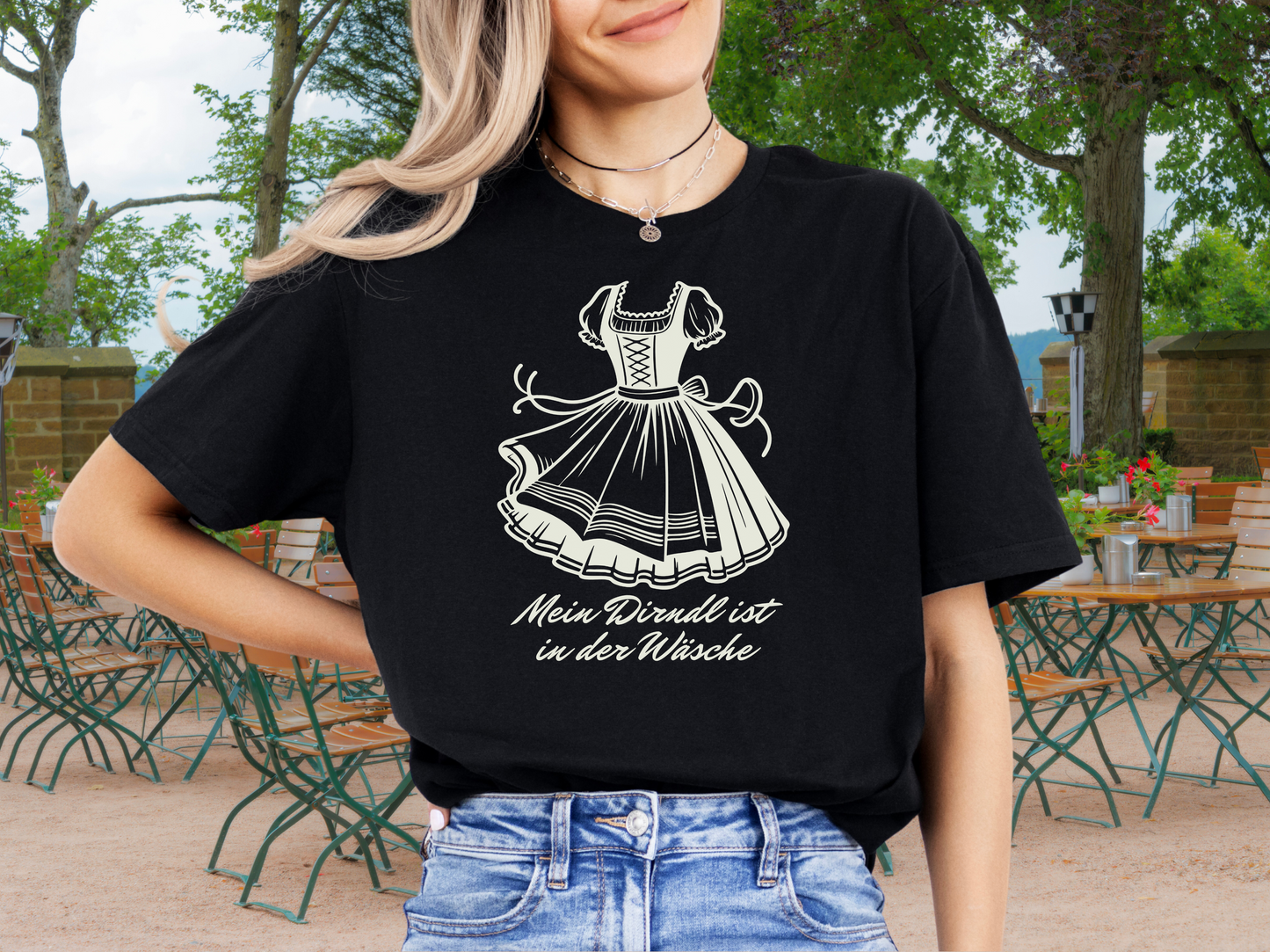 Ladies cut t-shirt “My Dirndl is in the Wash”