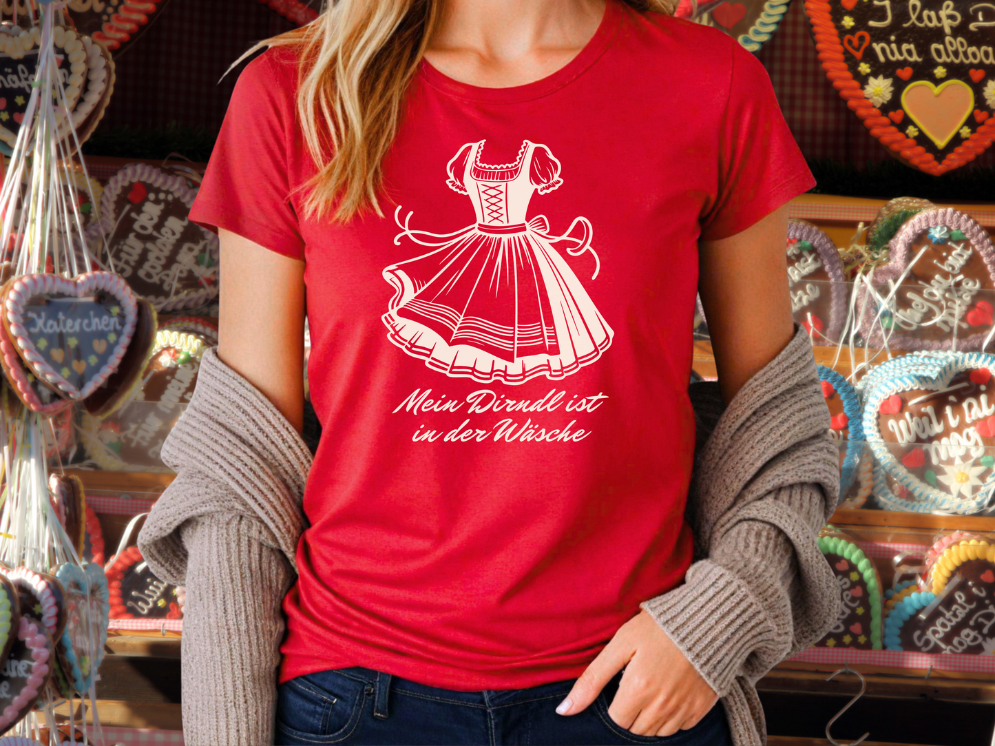 Ladies cut t-shirt “My Dirndl is in the Wash”