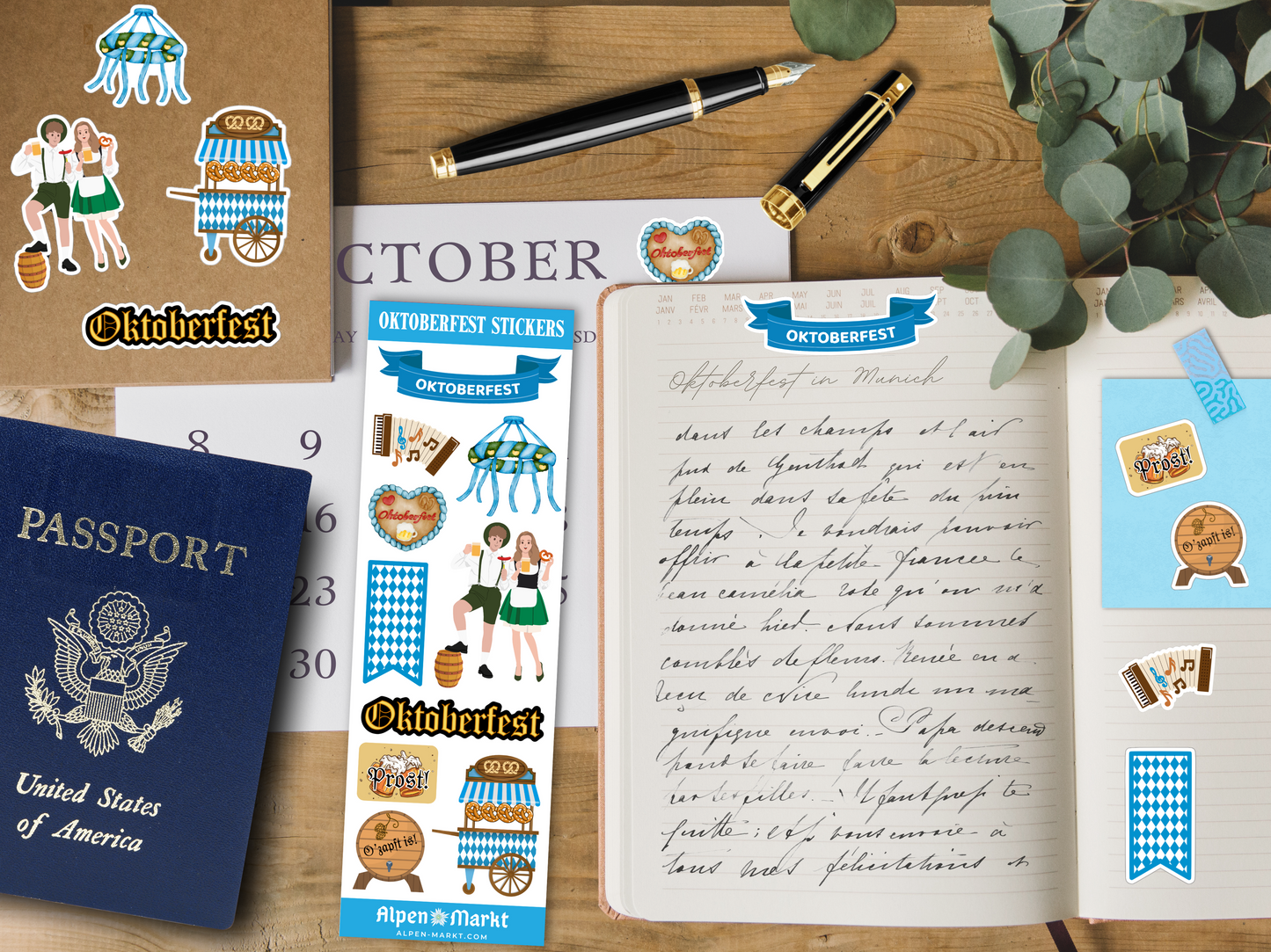 Oktoberfest Sticker Sheet with 10 Stickers