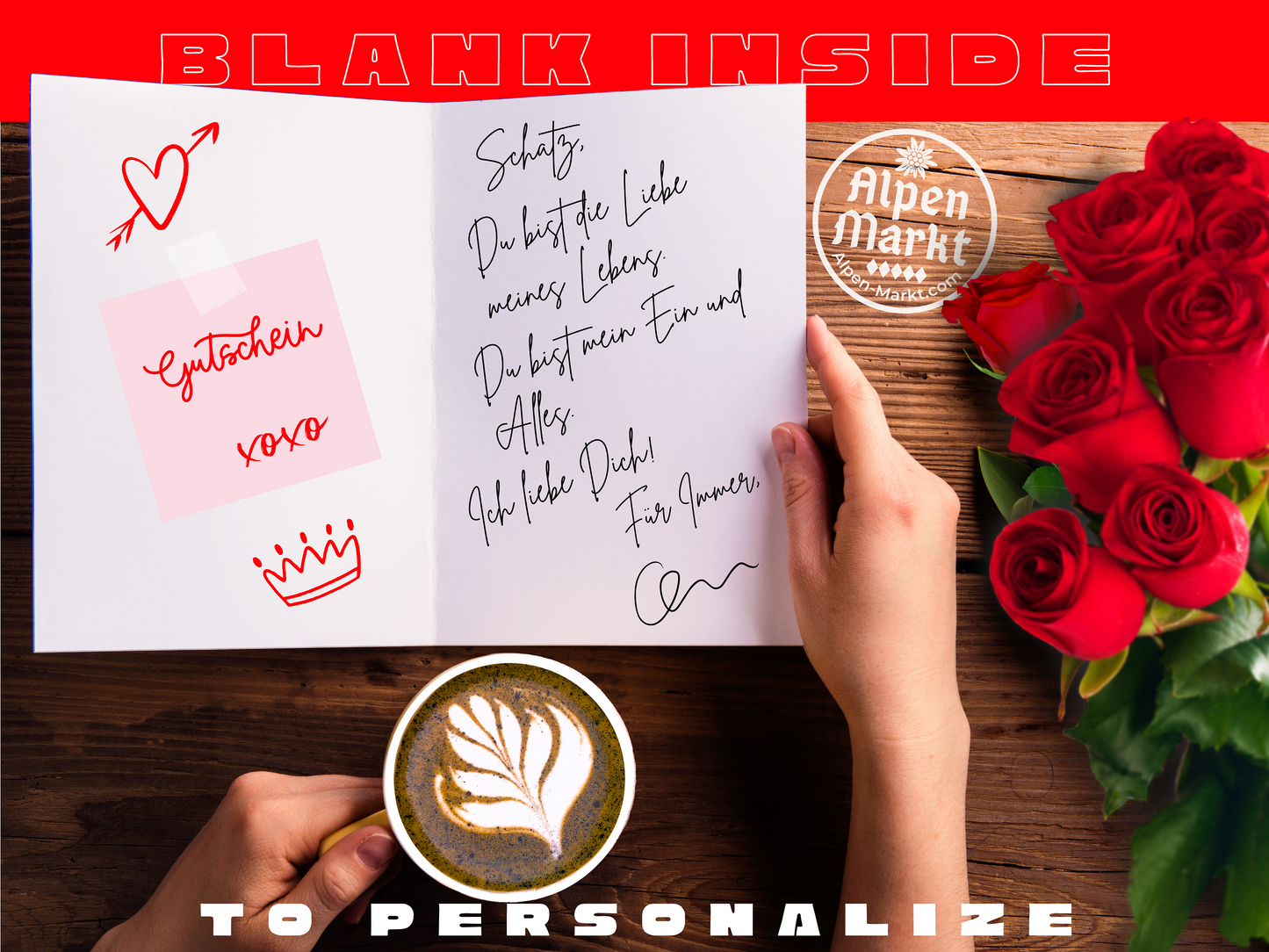 "Ich Liebe Dich" romantic German card featuring Lebkuchen Heart