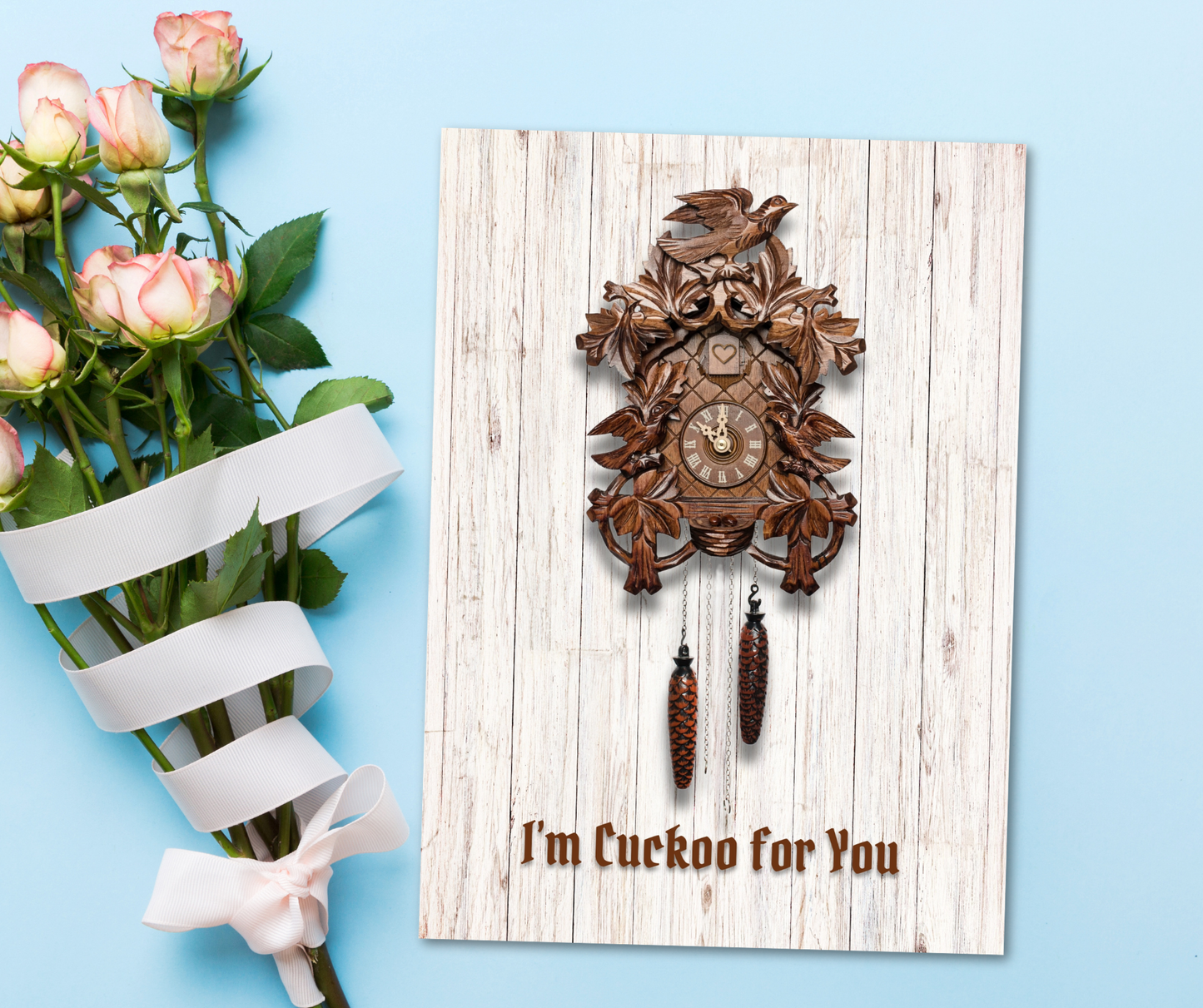 I'm Cuckoo for You cute German romantic greeting card