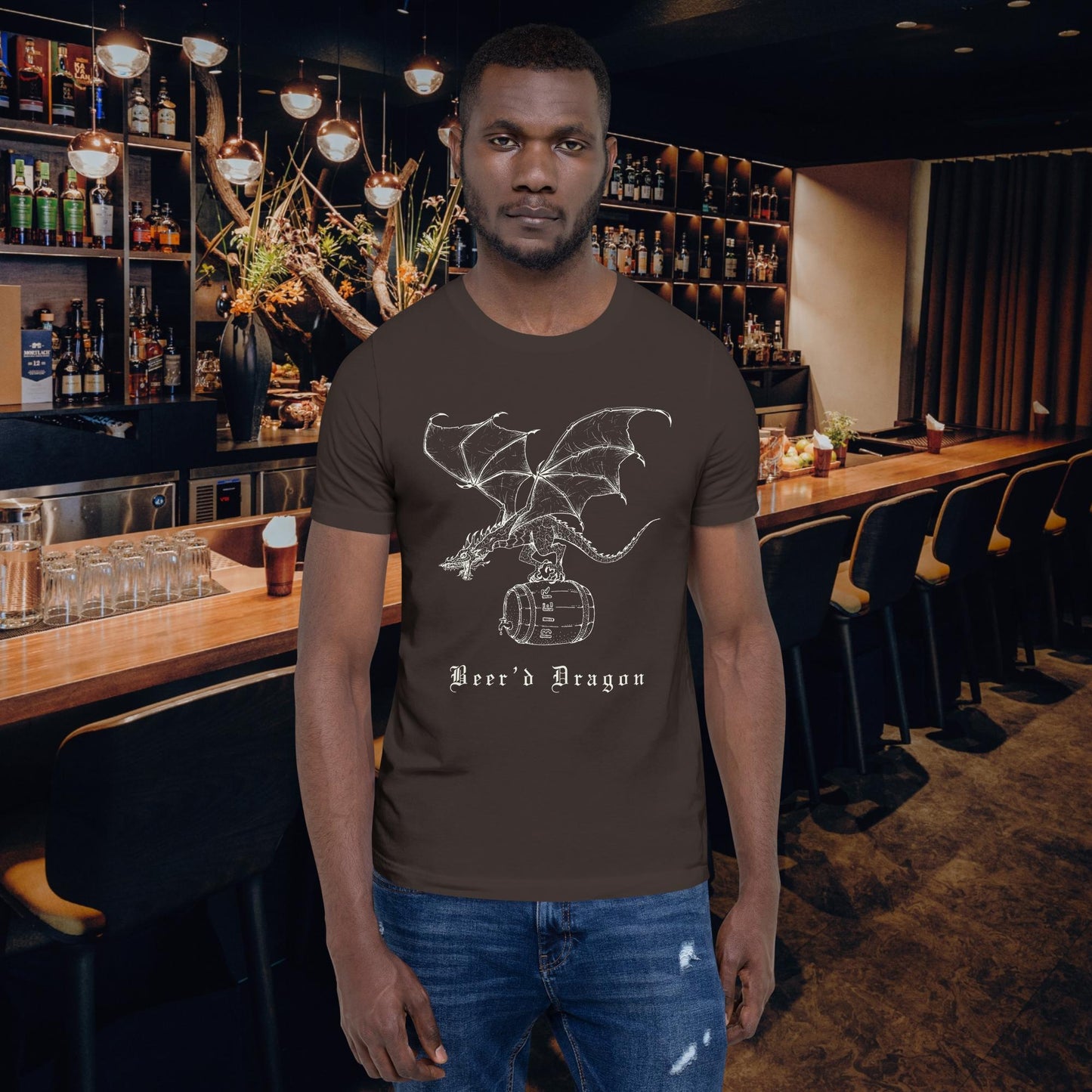 Beer’d Dragon Funny Beer shirt – bearded dragon pun
