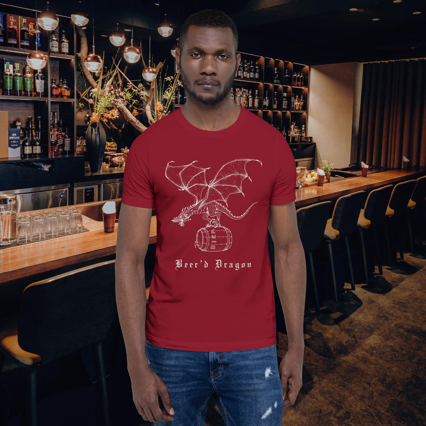 Beer’d Dragon Funny Beer shirt – bearded dragon pun