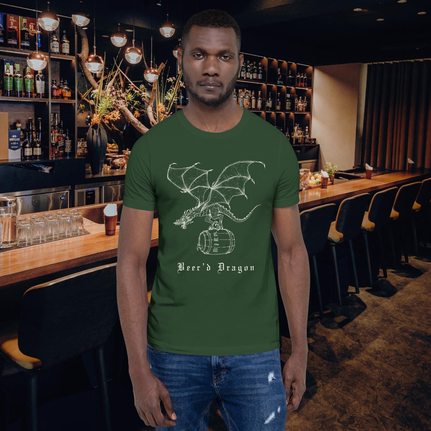 Beer’d Dragon Funny Beer shirt – bearded dragon pun