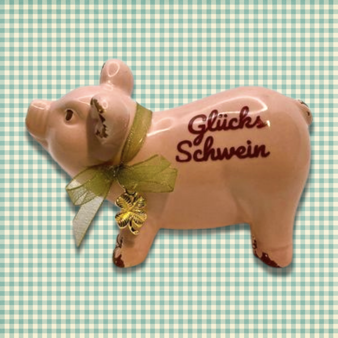 Ceramic Standing Pig - Glücks Schwein – Lucky Pig