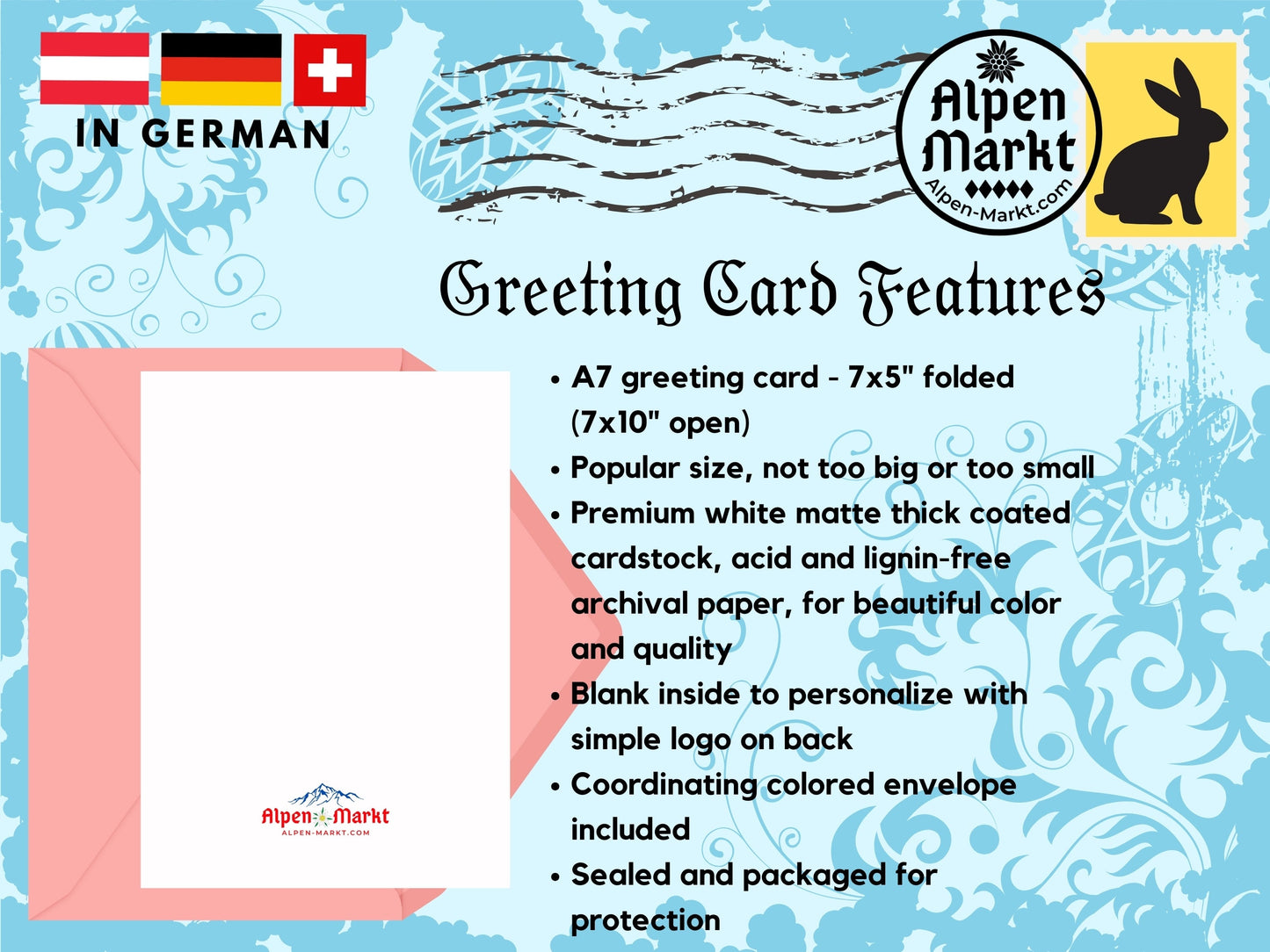 "Frohe Ostern" to my Peeps cute funny German Easter Card
