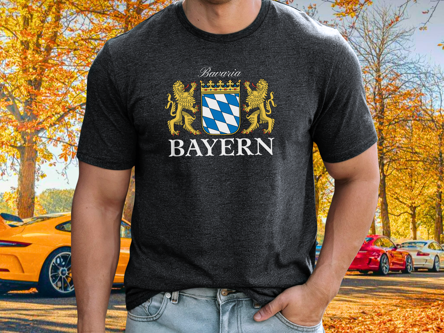 Bayern Bavaria t-shirt with Bavarian Crest and Lions
