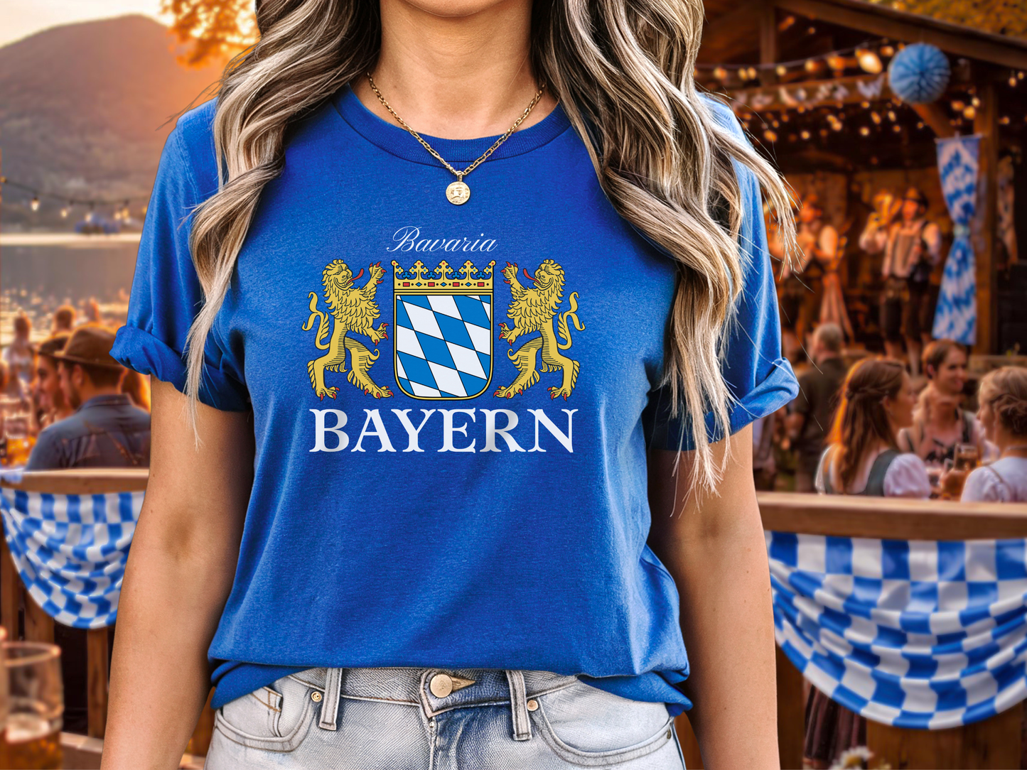 Bayern Bavaria t-shirt with Bavarian Crest and Lions