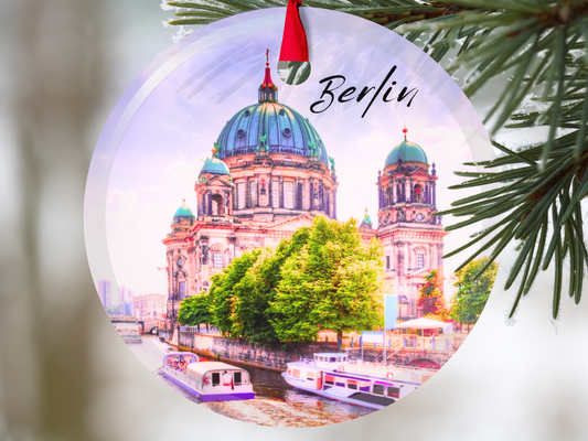 Berlin Landmark Germany glass ornament with gift box