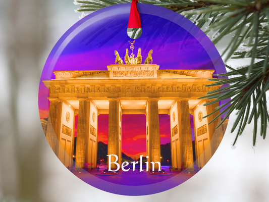 Berlin Gate Germany glass ornament with gift box