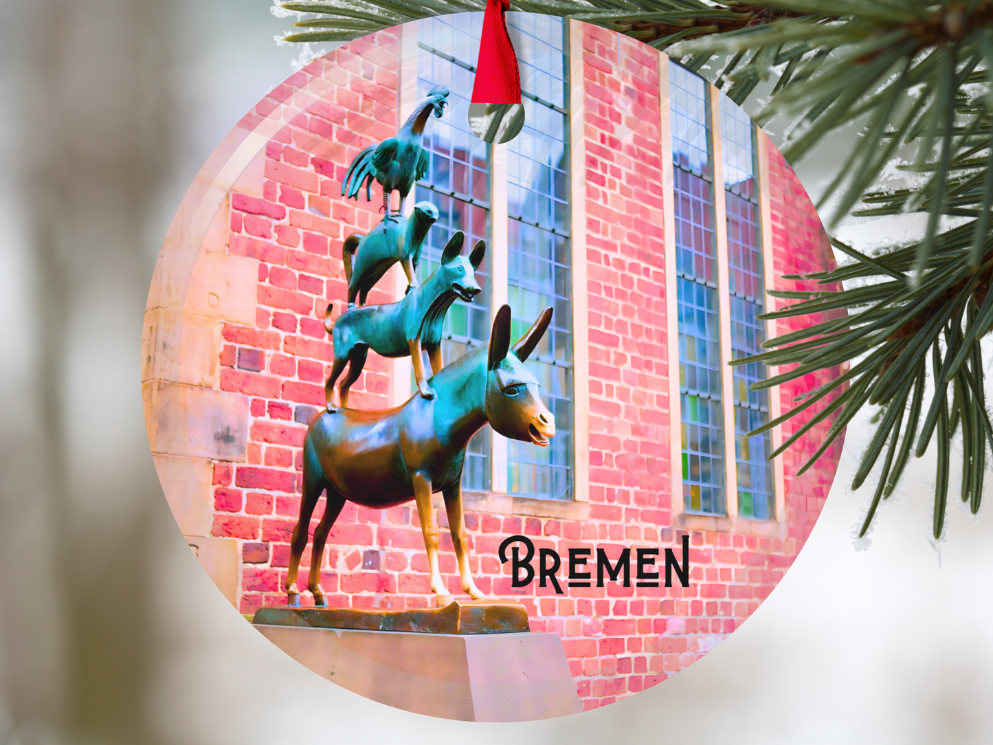 Bremen Germany glass ornament with gift box