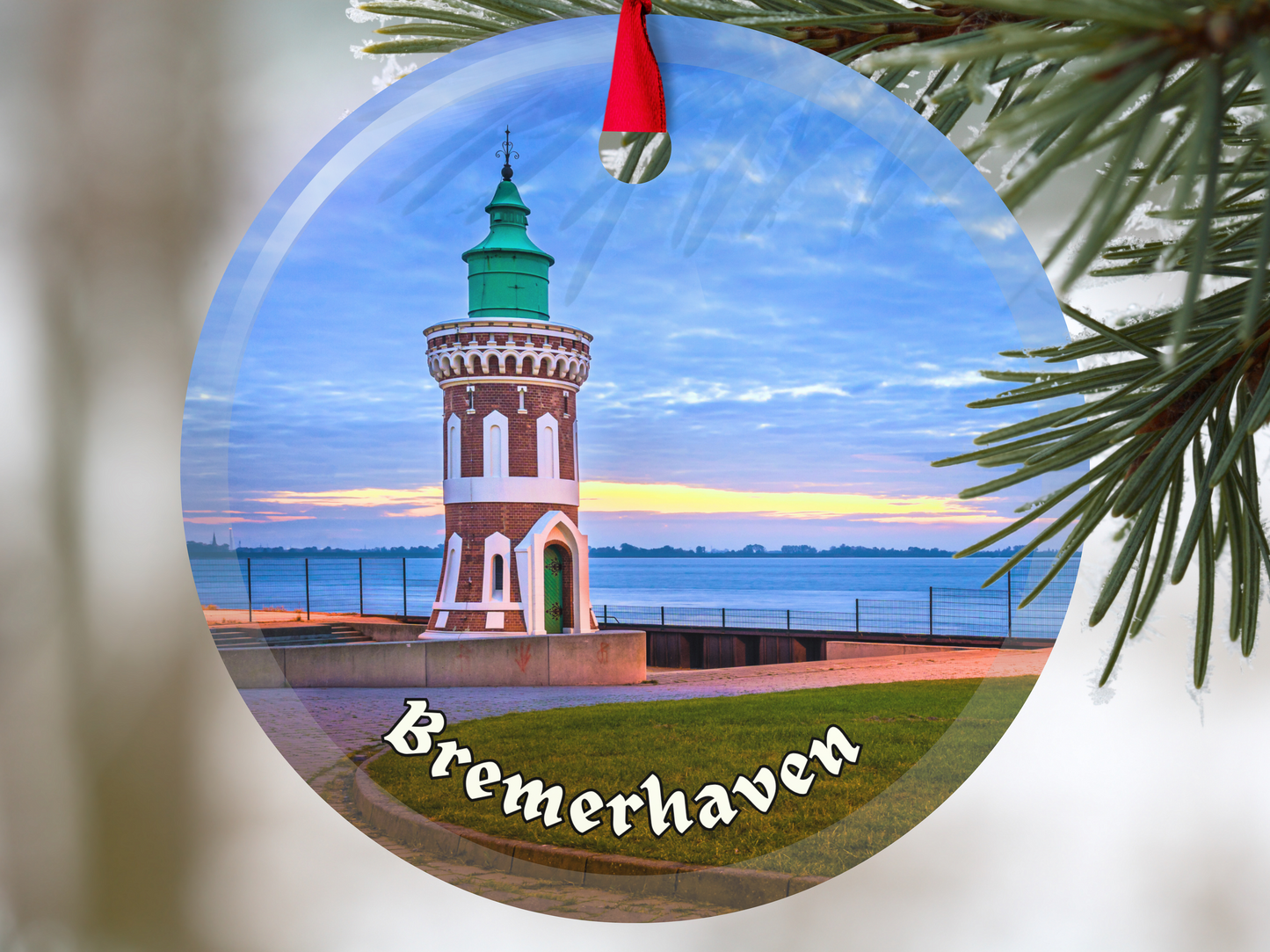 Bremerhaven Germany glass ornament with gift box