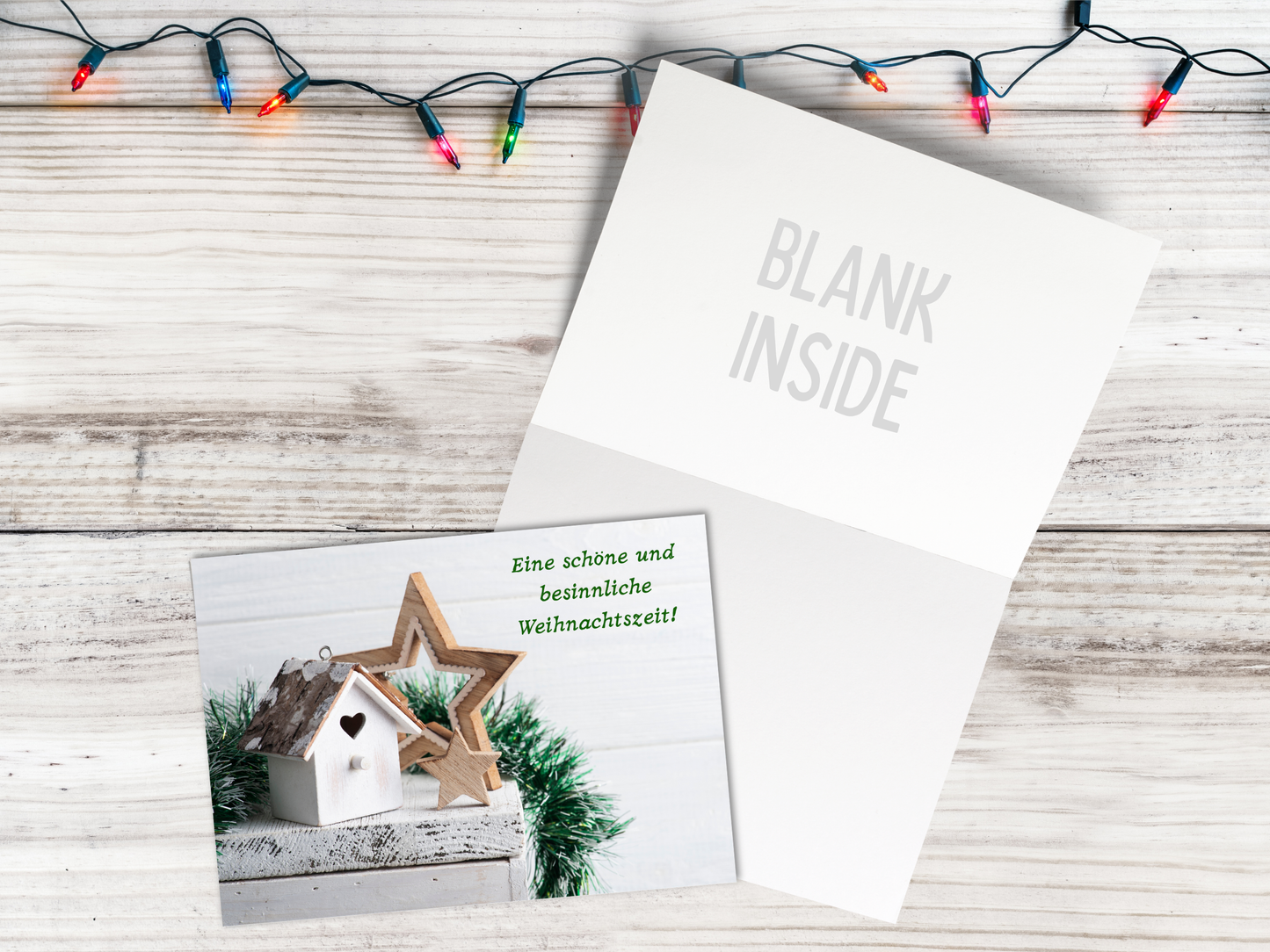 German Christmas Card - Schöne und besinnliche Weihnachtszeit a beautiful and peaceful Christmas season