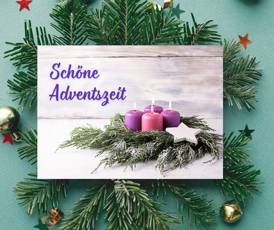 German Christmas Card - Schöne Adventszeit a beautiful Christmas season