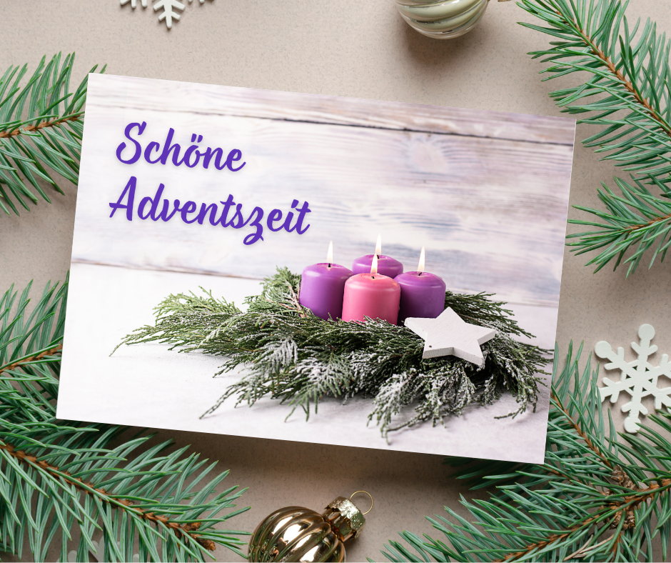 German Christmas Card - Schöne Adventszeit a beautiful Christmas season