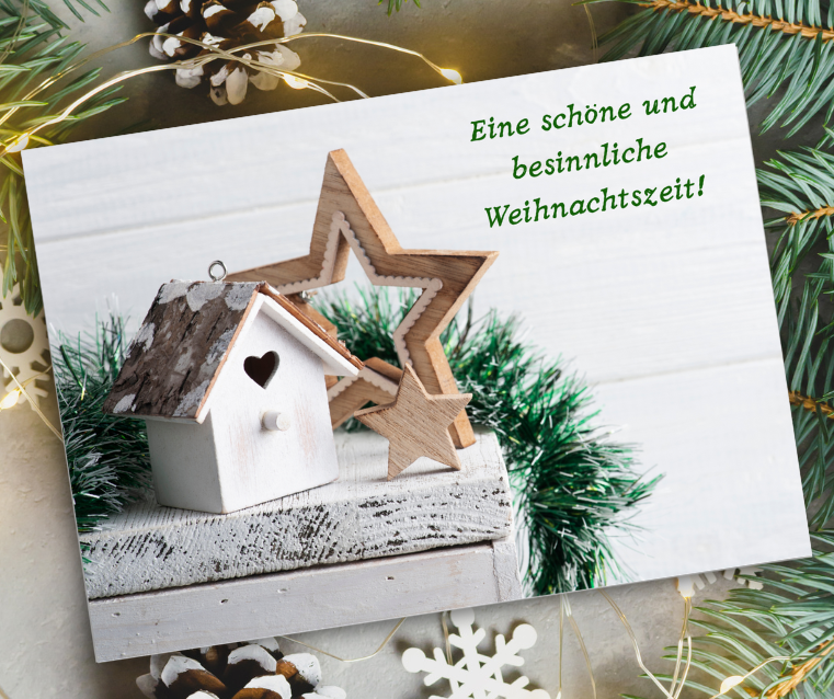 German Christmas Card - Schöne und besinnliche Weihnachtszeit a beautiful and peaceful Christmas season