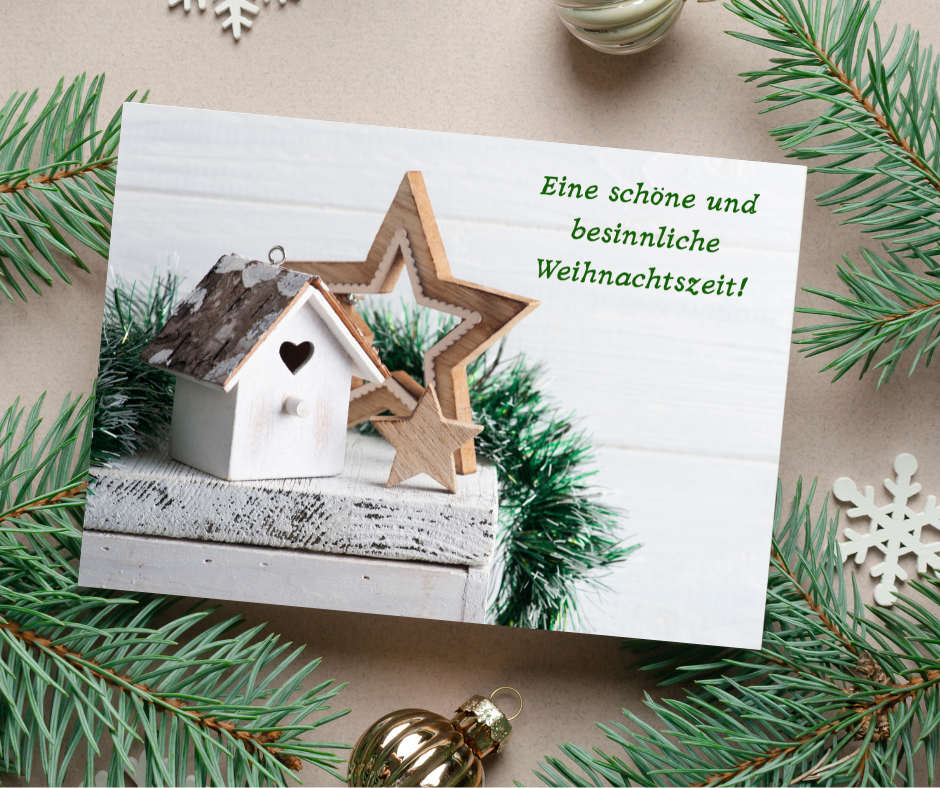 German Christmas Card - Schöne und besinnliche Weihnachtszeit a beautiful and peaceful Christmas season