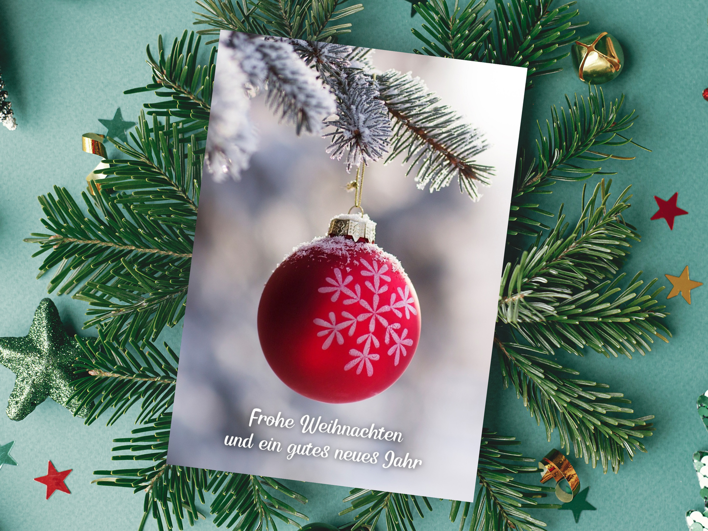 German Christmas Card - Frohe Weihnachten und ein Gutes Neues Jahr