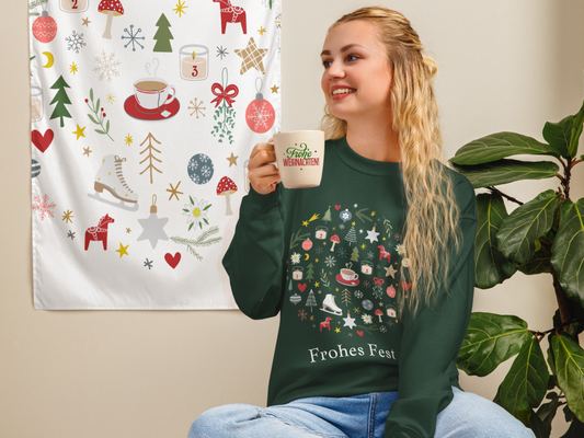 Frohes Fest German Christmas Sweatshirt