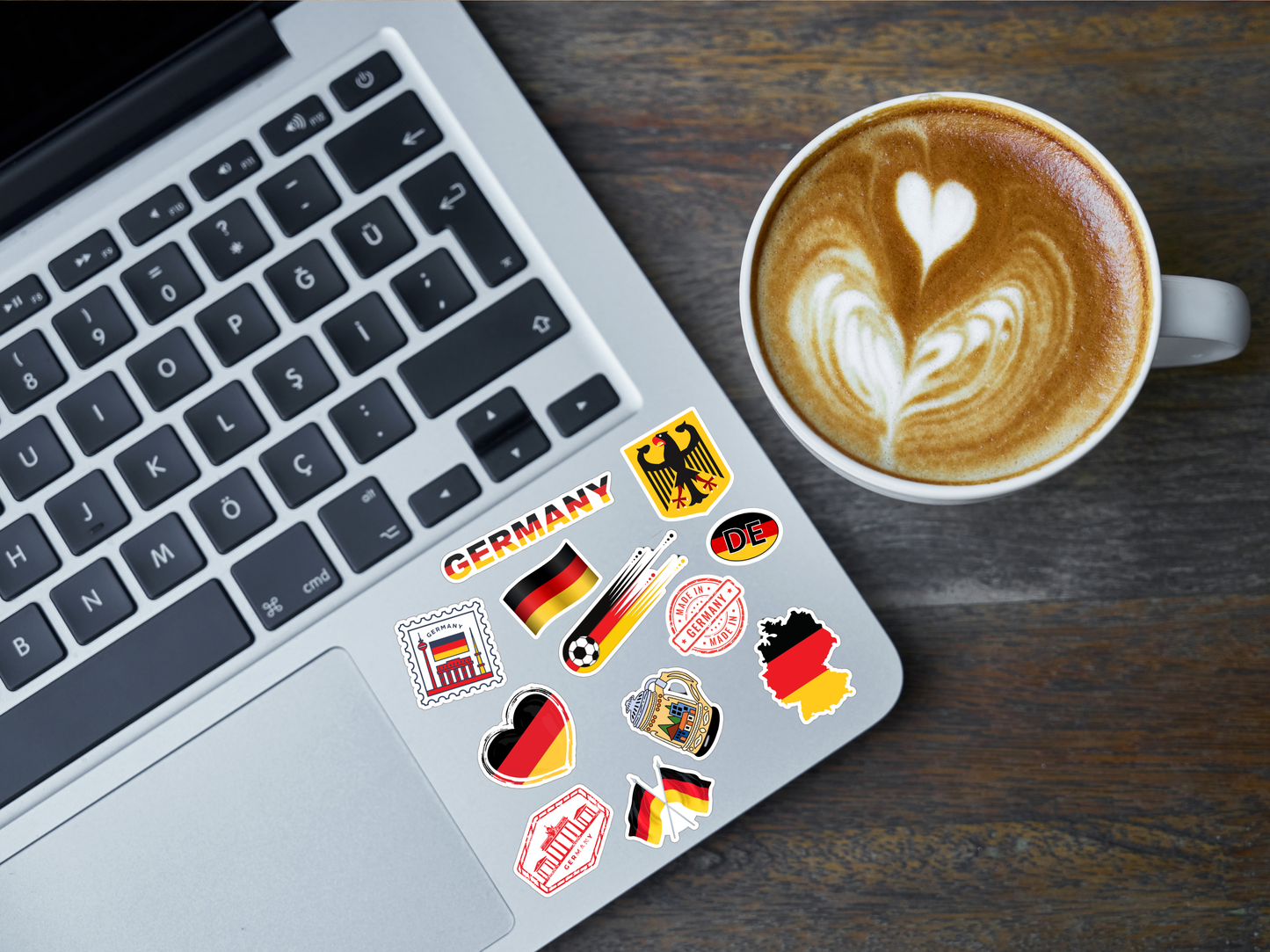 Germany Sticker Sheet with 12 Stickers