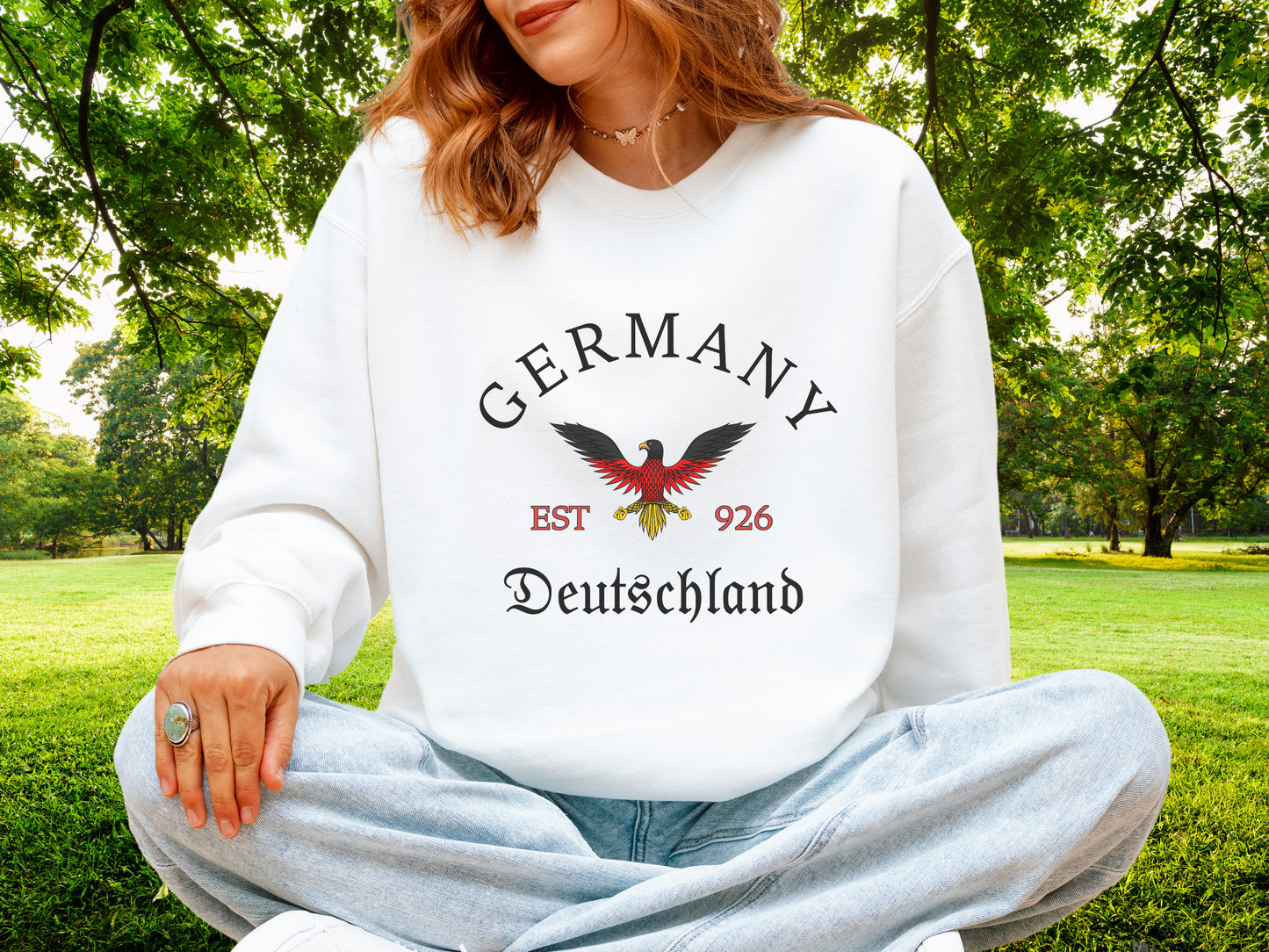 Germany unisex sweatshirt with Eagle - light colors