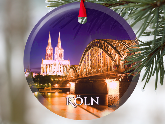 Köln Cologne Germany glass ornament with gift box