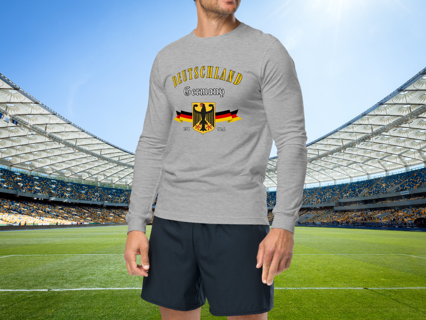 Deutschland Germany Eagle Crest Long Sleeve Tee