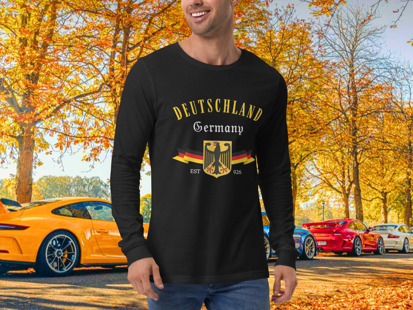 Deutschland Germany Eagle Crest Long Sleeve Tee