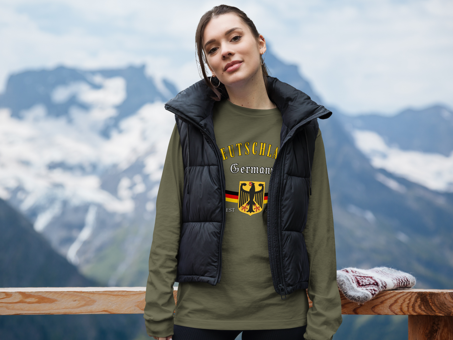 Deutschland Germany Eagle Crest Long Sleeve Tee